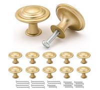 Misuyue oro mate gabinete maneja 30mm cajón maneja, 10pcs Chic Vintage moderno pequeño gabinete pomos de las puertas