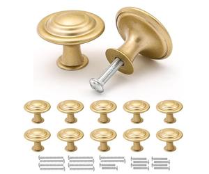 Misuyue oro mate gabinete maneja 30mm cajón maneja, 10pcs Chic Vintage moderno pequeño gabinete pomos de las puertas