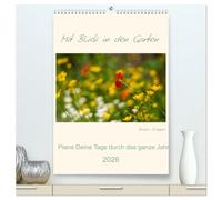 Mit Blick in den Garten (hochwertiger Premium Wandkalender 2026 DIN A2 hoch), Kunstdruck in Hochglanz: Der Garten, voll mit farbenfrohen, duftenden Blumen durch das Jahr!