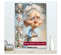 Mit dem Rollator früh zur Arbeit (hochwertiger Premium Wandkalender 2026 DIN A2 hoch), Kunstdruck in Hochglanz: Zwischen Gleitzeit und Gicht kämpft ... normalen Wahnsinn der modernen Arbeitswelt.