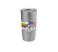 Mitad Americana Mitad Búlgara Perfección USA Bulgaria Pride Vaso térmico de acero inoxidable de doble pared