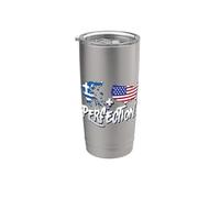 Mitad americana Mitad Griega Perfección USA Grecia Orgullo Vaso térmico de acero inoxidable de doble pared