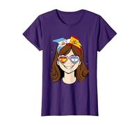 Mitad Argentina Mitad española niña, España Argentina niñas Camiseta, Mujer, Morado, M