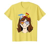 Mitad Argentina Mitad española niña, España Argentina niñas Camiseta, Niños, Limón, 8 años