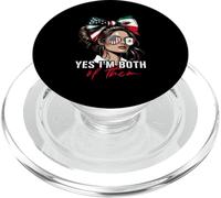 Mitad bandera mexicana americana de México Estados Unidos Sí Im Both Of Them PopSockets PopGrip para MagSafe
