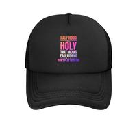 Mitad Capucha, Mitad Santo Eso Significa Reza Conmigo, No Juegues Conmigo Unisex Gorra De Béisbol Cómoda Gorra Trucker Ajustable Snapback Cap para Senderismo Aire Libre Verano