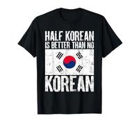 Mitad Coreana Divertida Kdrama y KPOP Amantes Coreanos Americanos Camiseta