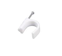 Mitad de abrazadera con gancho en J y clavo, Clips for Cable Clavado 9mm 100uds