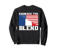 Mitad Francesa Mitad Americana Bandera de Estados Unidos Francia Americana Sudadera