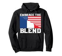 Mitad Francesa Mitad Americana Bandera de Estados Unidos Francia Americana Sudadera con Capucha