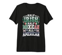 Mitad Irlandesa Mitad Mexicana Irlandesa Mex Camiseta Premium