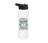 Mitad Irlandesa Mitad Mexicana Irlandesa Mex Stainless Steel Insulated Water Bottle