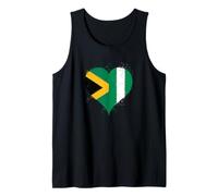 Mitad Jamaicana Mitad Nigeriana Una Bandera Jamaica Nigeria Camiseta sin Mangas