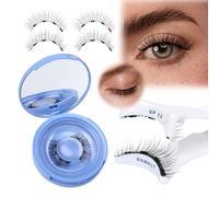 Mitad magnética suave con aplicador, reutilizable, cómoda magnética, sin pegamento, no necesita delineador de ojos, estilo ojo de gato