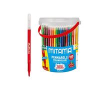 Mitama - 62876 - Tarro Maxi de repuesto 100 rotuladores superlavables punta 3 mm - Colores surtidos