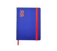 MITAMA Agenda azul coral - Planificador diario - 12 meses 2024-366 páginas + 66 contenidos adicionales - Bolsillo interior + lápiz a juego - 15 x 21 cm