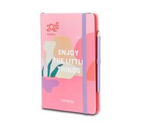 Mitama Agenda semanal gráfica Little Things, Planning mensual, 18 meses de septiembre de 2024 a febrero 2026-158 páginas + 50 páginas de contenido extra - 15 x 21 cm - Tapa dura