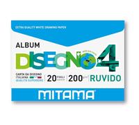 MITAMA - Álbum de dibujo en ecosobre - Hojas rugosas - formato hojas 24 x 33 cm - 200 gramos - Paquete de 20 hojas - Álbum de dibujo técnico, perfecto para dibujos y bocetos - Escuela