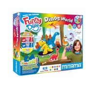 Mitama Caja de juegos Dinos World, pasta de modelar, 33 piezas, a partir de 3 años, juego y tiempo libre, niños