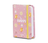 Mitama Cuaderno gráfico Smile, rosa, tapa dura - Cuaderno de notas - 8 x 11 cm - 250 páginas - Formato de bolsillo