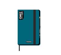 Mitama Cuaderno grande de PETROLIO - MEMO BOOK - NOTEBOOK - Tapa Soft Touch - Bolsillo interior + lápiz incluido - Hojas a cuadros de 5 mm - 13 x 21 cm