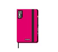 Mitama Cuaderno Pocket FUCSIA - Memo Book - Cuaderno de notas - Tapa Soft Touch - Bolsillo interior + lápiz incluido - Hojas a cuadros de 5 mm - 9 x 14 cm
