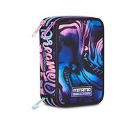 Mitama Estuche escolar con 3 compartimentos, Shinycrew, contenido 47 piezas, completo de lápices, rotuladores, portalápices escuela primaria niña