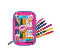 Mitama Estuche Escolar Magic Pensil Case, Niños, Rosa, Candy, con rotuladores, Escuela y Tiempo Libre, Rosa, Talla única, Decorativo con patrón de Dibujos Animados
