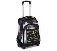 Mitama - Maleta escolar Dr.Trolley #BDBF GLITCH, negra, mochila doble compartimento, correas retráctiles, trolley escuela media y superior, equipaje de mano, niño, Negro , Talla única, informal