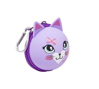 Mitama MitaBall - Estuche Escolar para niños, de Malla de Bola con Lados de Silicona, Violet Kitten, Morado, transformable, Porta Llaves, Violeta, Talla única, Moderno