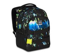 Mitama Mochila escolar FADE, #BDBF, triple compartimento, bolsillos porta botella, correas ergonómicas, escuela primaria para niño, mediana, multicolor, Talla única
