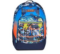 Mitama Mochila escolar, X Plus Urbanloop, triple compartimento, azul, bolsillos porta botella, respaldo con fondo integrado, correas acolchadas, mochila escolar media, niño
