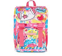 Mitama Mochila extensible con 4 cremalleras, CATROCK, Fucsia, Maxi capacidad, doble compartimento, respaldo preformado, niña, escuela primaria
