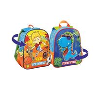 Mitama Mochila Spinny Boy - Dinoskate, mochila con doble gráfico - para guardería, guardería y tiempo libre, niño, turquesa, Talla única, Moderno