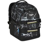 Mitama Mochila triple compartimento BLACKWEB con bolsillo para PC, negro, bolsillo frontal equipado, escuela primaria y tiempo libre, niño niño