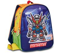 Mitama Spinny - Mochila infantil para guardería, con doble gráfico, con bolsillo lateral para botella de agua, multicolor
