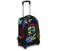 Mitama Trolley DR Escuela Fluo Tag, con Mega Compartimento y Doble Asa, Negro, Escuela Primaria y Tiempo Libre, Niño Niño, Negro, Talla única, Trolley escolar