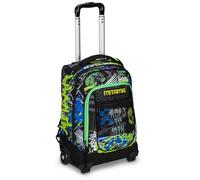 Mitama Trolley DR Junior Escuela Road To Win, con Mega Compartimento y Doble Asa, Negro y Verde, Escuela Primaria y Tiempo Libre, Niño Niño, Negro, Talla única, Trolley Escolar