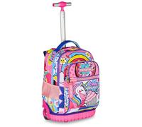 Mitama Trolley escolar Run Maxi DAISYPOP, rosa, doble compartimento, bolsillo frontal, 2 bolsillos laterales, escuela primaria y tiempo libre, niña