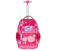 Mitama Trolley Escolar Run Maxi Furrypink, Fucsia, Doble Compartimento, Bolsillo Frontal, 2 Bolsillos Laterales, Escuela Primaria y Tiempo Libre, niña