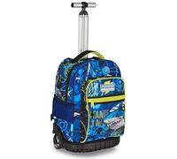 Mitama Trolley Run Extra CyberShark, 33 litros, doble compartimento, azul, bolsillos multifunción, niño, escuela primaria y media, tiempo libre y viajes