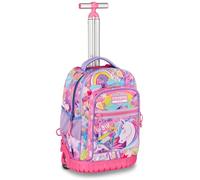 Mitama Trolley Run Extra Fairyunicorn, 33 litros, Doble Compartimento, Morado, Bolsillos multifunción, niña, Escuela Primaria y Media, Tiempo Libre y Viajes