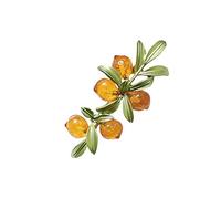 MITAR Broche de Flor de Hoja de Pin de Perlas de Planta de Color Verde esmaltado Vintage para Regalo de joyería de Mujer