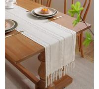 MITAR Caminos de Mesa de Estilo Rural, Mantel Tejido con Flecos, Camino de Mesa para Boda, hogar, Decoraciones de Fiesta, Textil
