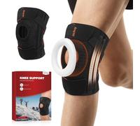 MitButy Rodilleras Menisco y Ligamento - Rodillera Ajustable con Patella Abierta y Gel para Rótula Integrado - Para Correr, Crossfit, Gym, Powerlifting, Artritis, Artrosis - Rodilleras Hombre y Mujer