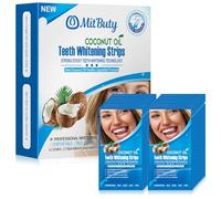 MitButy Tira Blanqueadora Diente - 21 Días (42 Tiras), Blanqueador Dental con Fórmula con Coco Natural - Blanqueamiento Dental con Protección del Esmalte, Ideal para Usar en Casa