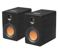 Mitchell Acoustics uStream One | Altavoces Activos Hi-FI True Wireless | Sin Cables Entre Altavoces | Streaming, Vinilo... | Conéctalos a tu televisor | Negro