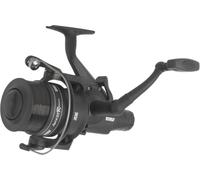 Mitchell Avocet Black Edition - Carrete para carpa y bagre (mango plegable de madera, incluye hilo de pesca)