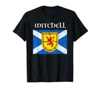 Mitchell - Bandera de Escocia con nombre de familia del clan escocés Camiseta