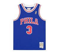 Mitchell & Ness Allen Iverson Camiseta, Azul Real, XL para Hombre